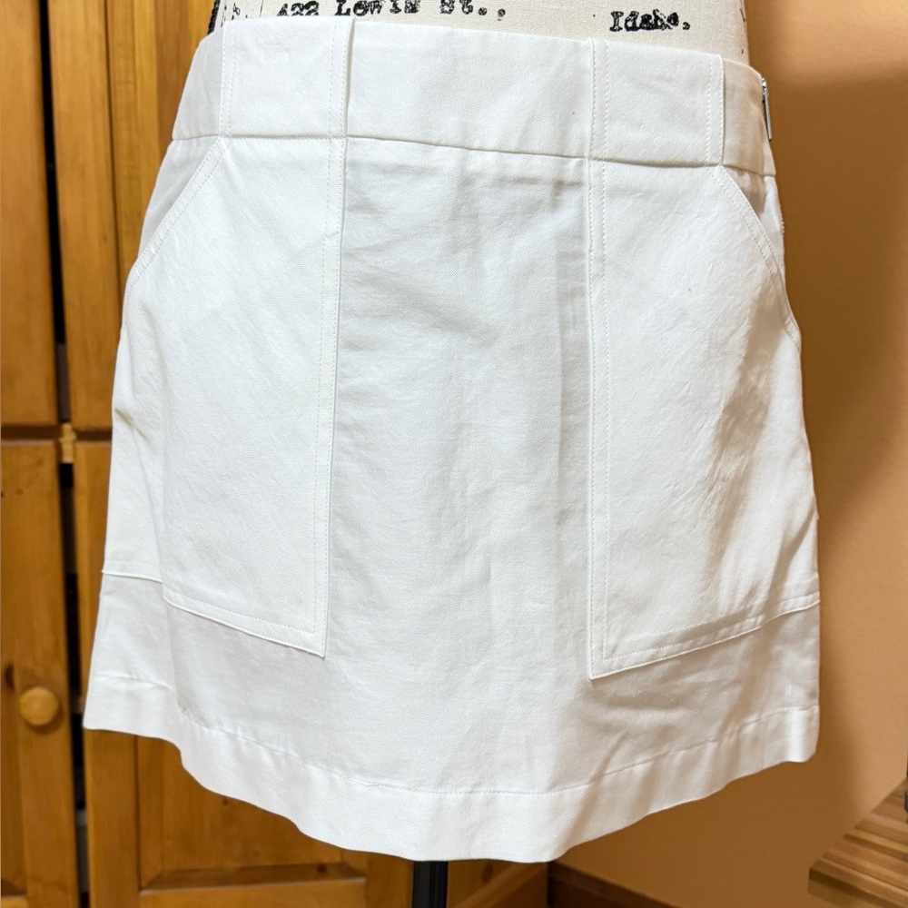 Rage and Bone white woman’s mini skirt brand new with tags